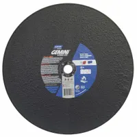 NORTON Abrasive Cut-Off Wheel: Type 1, 14" x 3/32" x 1", Aluminum Oxide, 36 Grit, Gemini Long Life (MPN 66253306626)