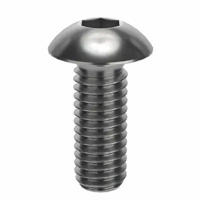 FOREVERBOLT Socket Head Cap Screw: M3x0.50 Thread Size, 8 mm Lg, Button, NL-19, Stainless Steel - Button Head Socket Cap Screws