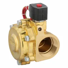 This 2-way, 2-position normally closed solenoid valve is designed for high-flow applications. It features a 2 in pipe size, 110V AC voltage, and an explosion-proof coil enclosure. The FKM seal provides compatibility with a range of fluids. Typical uses include industrial fluid control where reliable shut-off and safety are required.