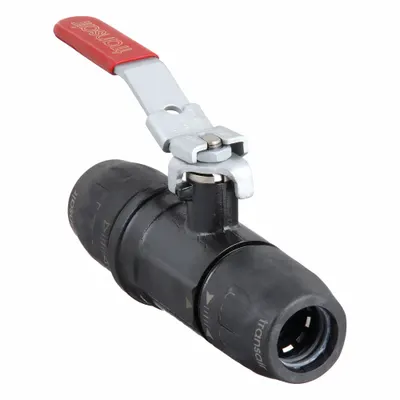 TRANSAIR Lockable Ball Valve: Brass - Nylon Ball Valves
