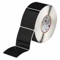Pre-Cut Label Stock Roll: 3 1/2 in x 3 in, Polyester, Black (Gloss), 250 Labels per Roll (MPN THTEP178-593-.25BK)