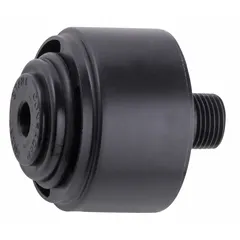 The CONRADER AIC38 is an inlet control filter with a 3/8 in male NPT connection and a flow capacity of 15 cfm. It uses a foam filter element and has an overall height of 2.94 in. This filter is used to remove particulates from compressed air or gas streams in pneumatic systems, compressors, and control panels.