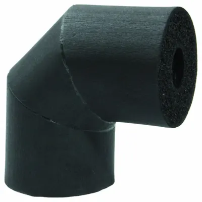 K-FLEX USA Pipe Fitting Insulation: 90° Elbow, 1/2 in Thick, 1/2 in ID, Buna-N Rubber - Buna-N/PVC Elbow Insulation