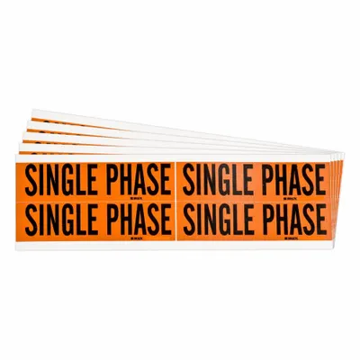 BRADY Self-Stick Vinyl Conduit and Voltage Markers, Single Phase, 5 PK