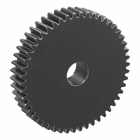 Hubless Spur Gear: Module m 1.5, 50 Teeth, 15 mm Bore Dia, Black Oxide Coated Carbon Steel, Hubless (MPN SSA1.5-50)