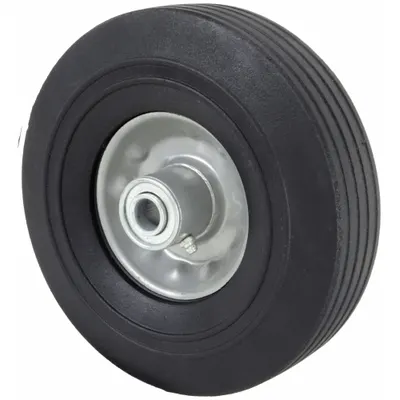 OEM Solid Wheel: 6 in Wheel Dia - Flat-Free Solid Rubber Wheels