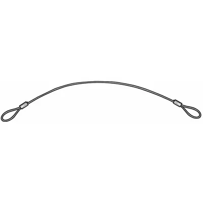 ITW BEE LEITZKE Tool Lanyard: Steel, 18 in Overall Lg, 3/4 in Loop 1 Size, 3/4 in Loop 2 Size - Lanyards