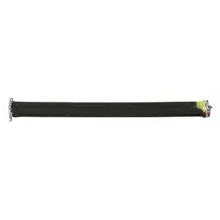 This steel torsion spring features a closed drawbar end type and left-hand wind direction. With a 0.243-inch wire diameter, 2-1/2-inch outside diameter, and 180° deflection angle, it is commonly used in counterbalance systems for overhead doors and similar applications requiring rotational energy storage and release