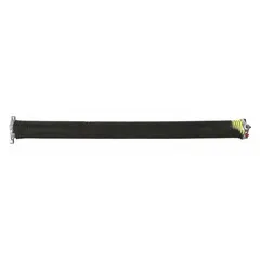 This steel torsion spring features a closed drawbar end type and left-hand wind direction. With a 0.243-inch wire diameter, 2-1/2-inch outside diameter, and 180° deflection angle, it is commonly used in counterbalance systems for overhead doors and similar applications requiring rotational energy storage and release.