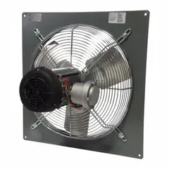 20 in blade, 1/3 hp, 3,640 cfm, 230/460V AC, 3 ph, totally enclosed air-over motor with Class 1 insulation, variable speed, powder-coated steel frame, intake guards. Certified for Class I, Div 1, Groups C and D. Suitable for ventilation in areas with flammable gases, vapors, or combustible dusts.