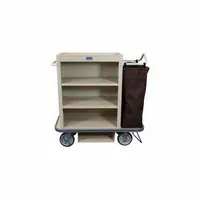 ROYAL BASKET TRUCKS Housekeeping Cart: Beige, 47 in Overall Ht, 22 in Overall Wd, 46 in Overall Dp (MPN G46-TNX-M3C-1DN)