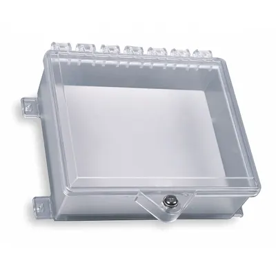 SAFETY TECHNOLOGY INTERNATIONAL Enclosure w/Lock: Polycarbonate, 8 7/8 in Overall Dp - Covers for Alarms & Wall Fixtures