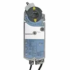 Proportional fail-safe actuator with spring return for damper control in HVAC systems. Provides 160 in-lb torque, 0-90° stroke, and CW/CCW rotation. Operates on 7 to 28.8V AC/DC input, 5 W power, with 0-10V DC output signal. Hardwired connection, self-centering shaft, compatible with building automation systems.