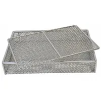 MARLIN STEEL WIRE PRODUCTS Parts Washer Basket: Rectangular, Stainless Steel, Silver, 3 in Basket Ht (MPN 02035002-38)