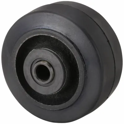 OEM Caster Wheel: 4 in Wheel Dia - Rubber Tread on Iron Core Wheels