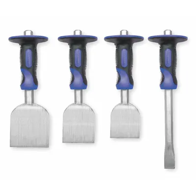 WESTWARD Hand Guarded Chisel Set: 4 Pieces - Mixed Chisel Sets