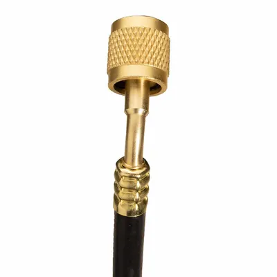 FIELDPIECE Hose: 5 ft Lg, 45° Angle, Black, Rubber - Evacuation & Charging Hoses