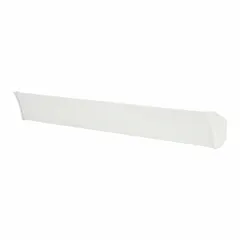 Surface-mount radiant cove heater for supplemental or primary heating in spaces where baseboard heaters are impractical. White finish, 325 W output at 277V AC, 1-phase. Dimensions: 3-1/8 in x 4-1/8 in x 34 in.