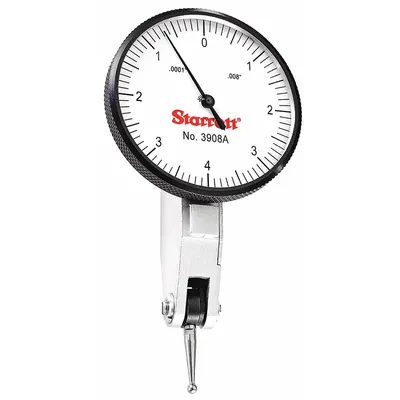 STARRETT Horizontal Dial Test Indicator: 0 in to 0.008 in, Horizontal, Inch - Dial Test Indicators - Horizontal & Tilted-Face Styles
