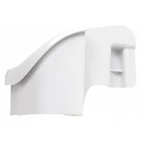Genuine FRIGIDAIRE replacement part for the right side door shelf. This end cap secures the retainer bar, preventing stored items from shifting or falling. Used in refrigerators and freezers to maintain organized storage