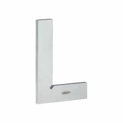 INSIZE Flat 90 Degree Edge Square: 90° Angle, 5.9 x 3.9 in Outside Dimensions - Machinist Precision Steel Squares