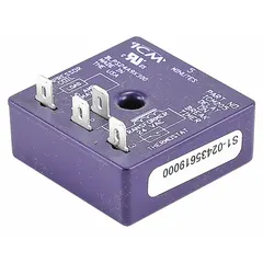 This time delay relay is designed for use in HVACR systems to control timing sequences for components such as compressors and fans. It helps prevent short cycling and supports proper system operation in commercial and industrial heating, cooling, and refrigeration applications.