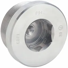 This 2-inch male threaded plug is designed for sealing high-pressure pipe systems in industrial applications. Constructed from 316 stainless steel and rated for 3,000 psi, it provides corrosion resistance and leak-free sealing in hydraulic, pneumatic, and process lines.