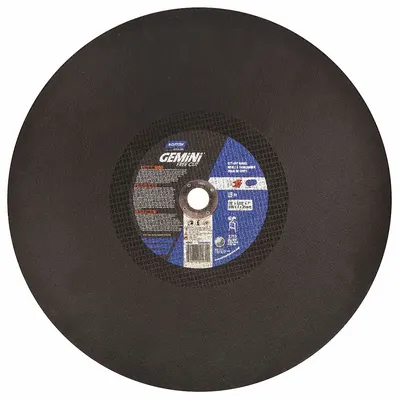 NORTON Abrasive Cut-Off Wheel: Type 1, 20" x 5/32" x 1", Aluminum Oxide, 30 Grit - General Purpose Cut-Off Wheels for Carbon & Stainless Steel