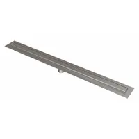 BESTCARE Shower Drain: Rectangular, Stainless Steel, Satin, 3 3/8 in Overall Ht, Slotted, A (MPN WHLD-36-F)