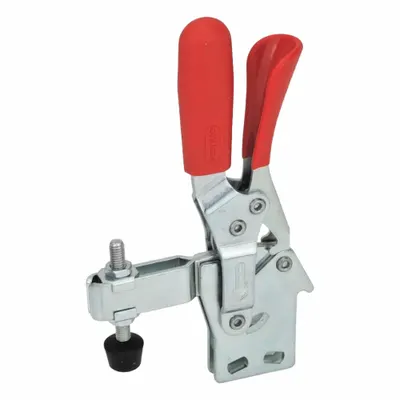 JW WINCO Vertical Acting Toggle Clamp: Locking Vertical Handle, Flange Base Mounting - Standard Toggle Clamps