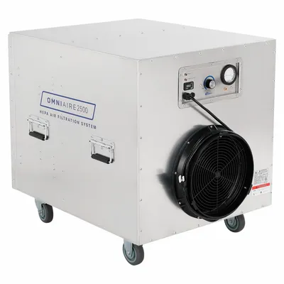 OMNIAIRE Negative Air Machine: Aluminum, Negative Air Pressure/Particulate Filtration - Lightweight Aluminum Negative Air Machines