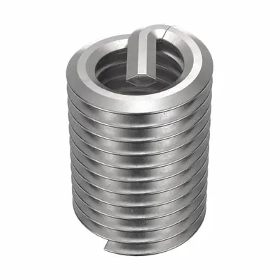 HELI-COIL Helical Insert: Tanged Tang Style, Free-Running, M5-0.80 Thread Size, Plain - Free-Running Tanged Helical Inserts