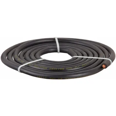 WESTWARD Cut to Length Jumper Cable, 4 ga, 120 in, Black, 60 A - Cut to Length Jumper Cables