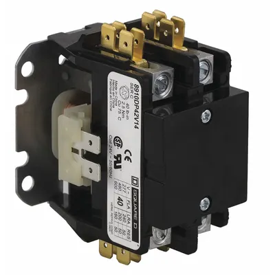 SQUARE D Definite Purpose Magnetic Contactor: 1 Poles, 24V AC, 40 A - Non-Reversing Definite Purpose Contactors
