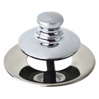 WATCO Drain Stopper: Plastic/Stainless Steel, Chrome-Plated, 2 7/8 in Overall Dia - Bathtub Drain Stoppers