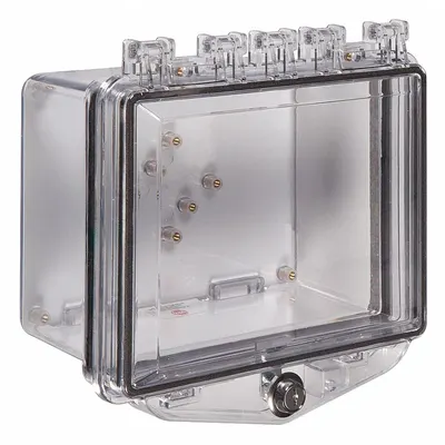 SAFETY TECHNOLOGY INTERNATIONAL Enclosure: Polycarbonate, 5 15/16 in Overall Dp - Covers for Alarms & Wall Fixtures