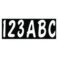Letter and Number Label Set: 3 in Character Ht, Indoor/Outdoor, Non-Reflective, Proprietary, White (MPN GWHI200EC)