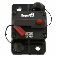 Automotive Circuit Breaker: CB, 42V DC, 120 A at 42V DC, Stud (MPN CB120PB)