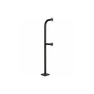 PEDESTAL PRO Dual Height Truck Pedestal: 74 in Overall Ht, Black, Pedestal, 12 in x 8 in - Pedestals for Gate Operators