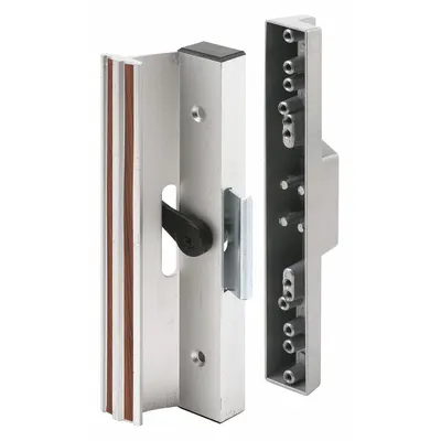 PRIME-LINE Sliding Door Lock: 1 in Lg, 2 in Wd - Recessed Handles for Sliding Doors