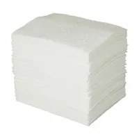 BRADY SPC ABSORBENTS Sorbent Pad: 64 oz Volume Absorbed Per Pad, Polypropylene, White, Box, 100 PK (MPN OP300)