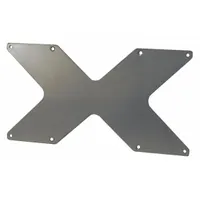 VIDEO MOUNT PRODUCTS Adaptor Plate: Ceiling/Wall, Fixed, Powder Coated, Silver, For Televisions, AP1