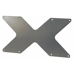 This fixed television mount from VIDEO MOUNT PRODUCTS is designed for ceiling installation. Constructed from powder-coated steel in a silver finish, it provides a stationary platform for televisions in settings where wall mounting is not practical.