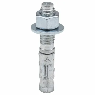 RED HEAD Wedge Anchor: 2 1/4 in Overall Lg, 3/8 in Dia, 3/8"-16 Thread Size, Steel - Steel Wedge Anchors