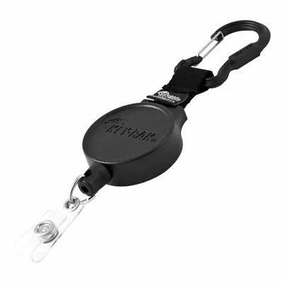 KEY-BAK Key Reel: Polycarbonate, Black, 36 in Key Retractor Extended Lg - Retractable Key Clips & Reels