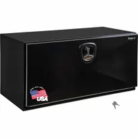 BUYERS PRODUCTS Underbody: Underbody Truck Box, Single Drop-Down Door Door, 18 in Overall Dp, Black (MPN 1752800)