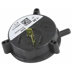 This YORK pressure switch monitors and controls refrigerant or air pressure in HVACR systems. It opens or closes electrical contacts at preset pressure thresholds to protect compressors and other components. Suitable for use in commercial and industrial cooling applications as a replacement control component.