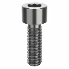 Inch-system standard socket head cap screw with #8-32 thread, 1/2 in length, right-hand thread, and 9/64 in drive size. Made from 316 stainless steel with plain finish and H5 tolerance. Used for fastening components in machinery and equipment assembly.