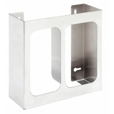 BOWMAN DISPENSERS Glove Dispenser: Stainless Steel, 10 1/2 in Overall Wd, 10 in Overall Ht - Harsh-Environment Wall-Mount Boxed Glove Dispensers