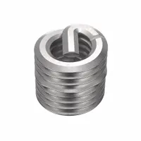 Screw-locking tanged helical insert for repairing or reinforcing threads in metal. M3-0.50 coarse thread, right-hand, plain finish. Made from 18-8 stainless steel with tensile strength 200,000 to 250,000 psi. Requires 3.15mm drill bit and M3-0.50 STI tap for installation. Supplied in a 1,000-piece pack